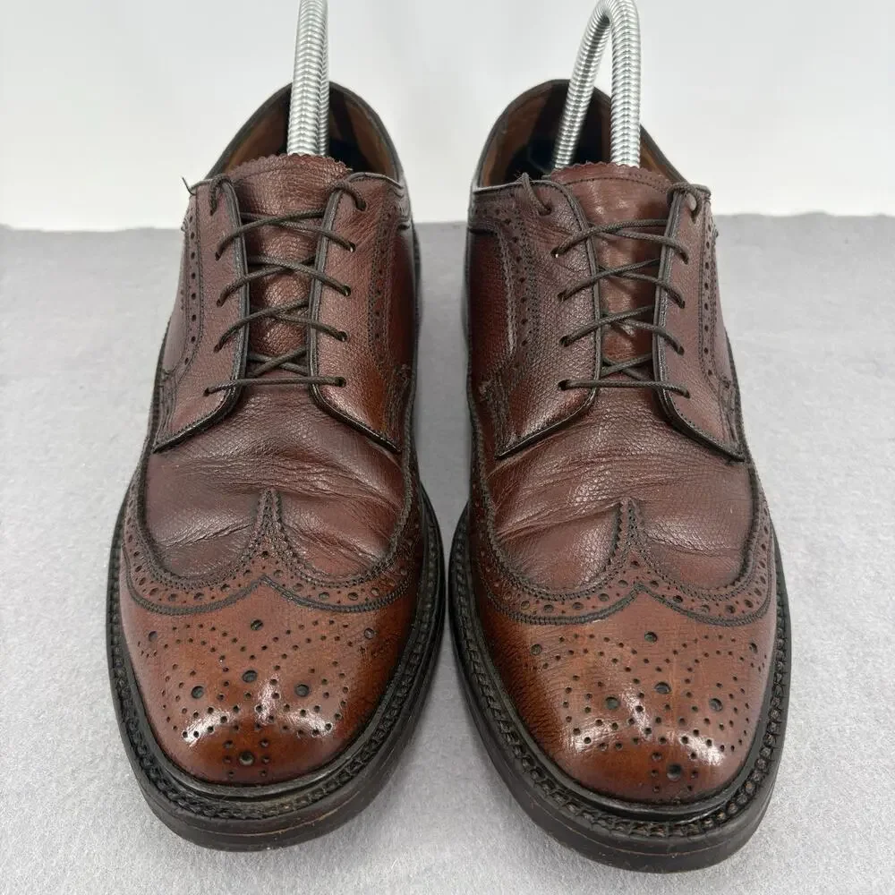 Florsheim Imperial Shoes Mens 7 D Brown Kenmoor Longwing Leather 93602 Vintage
